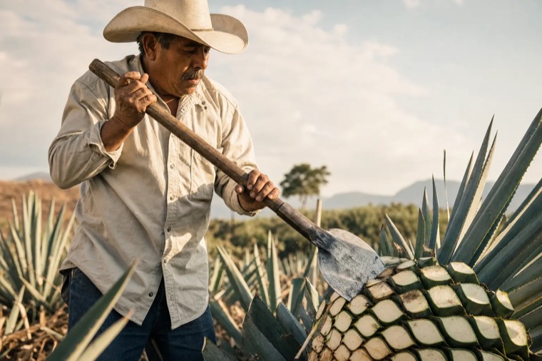 Jimador harvesting agave in Jalisco