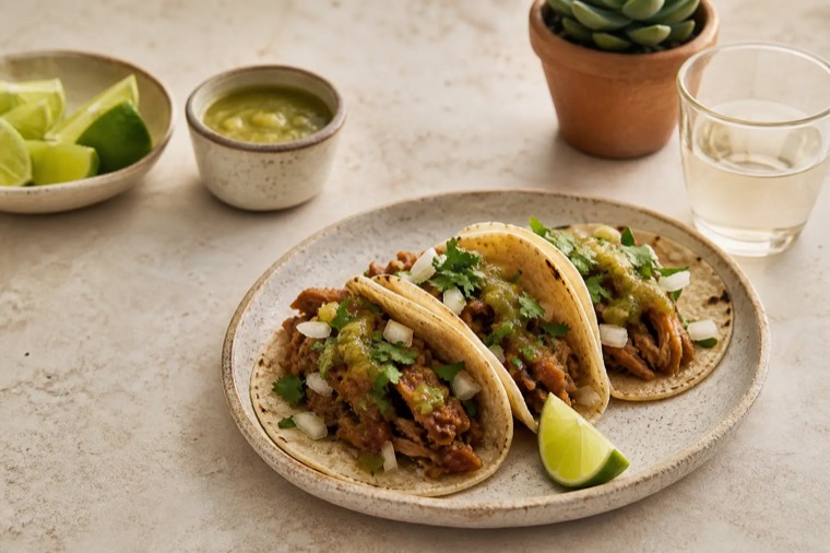 Mexican cuisine with agave